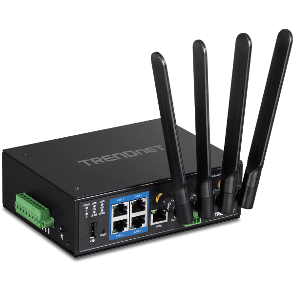 Trendnet TI-W100 router wireless Gigabit Ethernet Dual-band [2.4 GHz/5 GHz] Nero (INDUSTRIAL AC1200 - WIRELESS GIGABIT ROUTER)