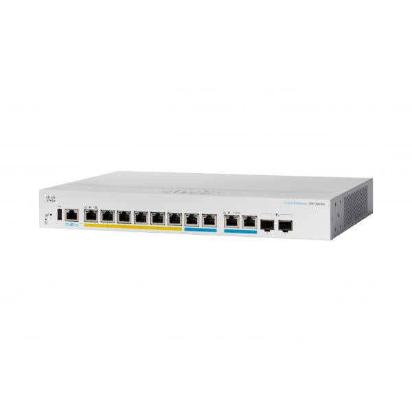 Cisco CBS350 Gestito L3 Gigabit Ethernet [10/100/1000] Supporto Power over Ethernet [PoE] 1U Nero, Grigio (Cisco Business 350 Series CBS350-8MGP-2X - Switch - L3 - Managed - 6 x 10/100/1000 [PoE+] + 2 x 2.5GBase-T [PoE+] + 2 x combo 10 Gigabit SFP+/R...