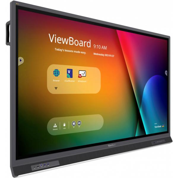 Viewsonic IFP6552-1ANEP visualizzatore di messaggi Pannello piatto interattivo 165,1 cm [65] LCD 400 cd/m 4K Ultra HD Nero Touch screen Processore integrato Android 9 (IFP, 65[3840x2160], 33 - multi-point touch, 7H, - 400nits, 4G RAM/32GB Storage And...