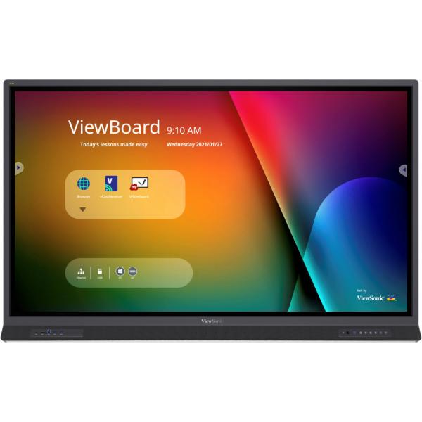 Viewsonic IFP6552-1ANEP visualizzatore di messaggi Pannello piatto interattivo 165,1 cm [65] LCD 400 cd/m 4K Ultra HD Nero Touch screen Processore integrato Android 9 (IFP, 65[3840x2160], 33 - multi-point touch, 7H, - 400nits, 4G RAM/32GB Storage And...