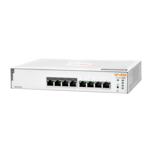 Aruba Instant On 1830 8G 4p Class4 PoE 65W Gestito L2 Gigabit Ethernet [10/100/1000] Supporto Power over Ethernet [PoE] 1U (HPE Aruba Instant On 1830 8G 4p Class4 PoE 65W Switch - Switch - intelligente - 4 x 10/100/1000 + 4 x 10/100/1000 [PoE+] - des...