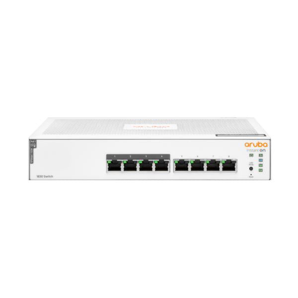 Aruba Instant On 1830 8G 4p Class4 PoE 65W Gestito L2 Gigabit Ethernet [10/100/1000] Supporto Power over Ethernet [PoE] 1U (HPE Aruba Instant On 1830 8G 4p Class4 PoE 65W Switch - Switch - intelligente - 4 x 10/100/1000 + 4 x 10/100/1000 [PoE+] - des...
