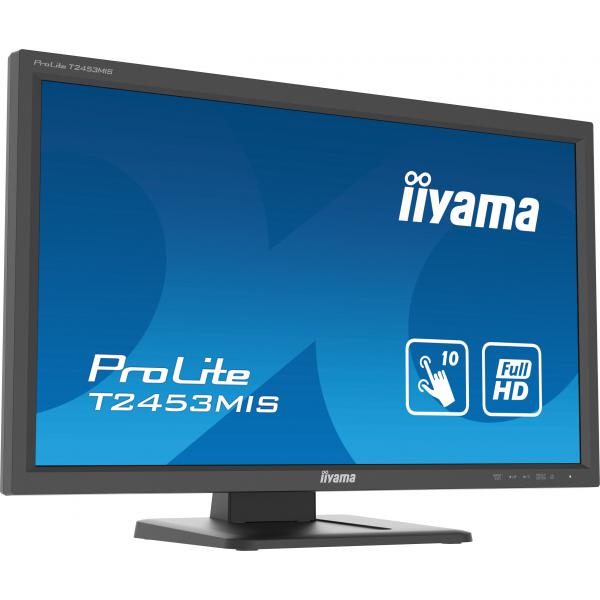 iiyama ProLite T2453MIS-B1 Monitor PC 59,9 cm [23.6] 1920 x 1080 Pixel Full HD LED Touch screen Multi utente Nero (iiyama ProLite T2453MIS-B1 touch screen monitor 59.9 cm [23.6'] 1920 x 1080 pixels Multi-touch Multi-user Black)