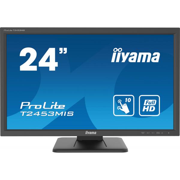 iiyama ProLite T2453MIS-B1 Monitor PC 59,9 cm [23.6] 1920 x 1080 Pixel Full HD LED Touch screen Multi utente Nero (iiyama ProLite T2453MIS-B1 touch screen monitor 59.9 cm [23.6'] 1920 x 1080 pixels Multi-touch Multi-user Black)