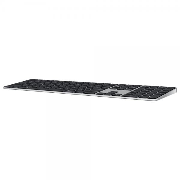 Apple Magic Keyboard tastiera Bluetooth QWERTZ Tedesco Nero, Argento (Apple Magic Keyboard with Touch ID and Numeric Keypad - Tastiera - Bluetooth, USB-C - QWERTZ - Tedesca - black keys)