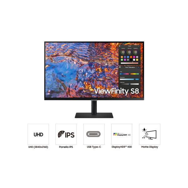 S27B800P MONITOR 27IN FLAT 16:9 VIEWFINITY S8 3840X2160 5MS HDR4