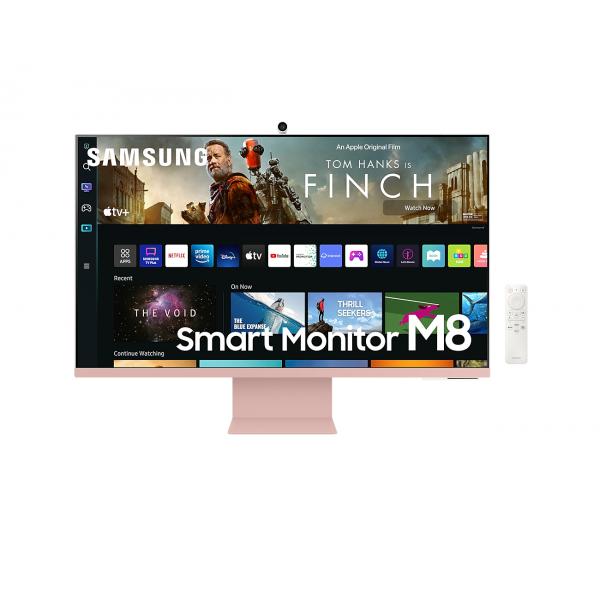 Samsung LS32BM80PUUXXU Monitor PC 81,3 cm [32] 3840 x 2160 Pixel 4K Ultra HD Rosa, Bianco (32IN UHD USB-C PINK SMART MON)