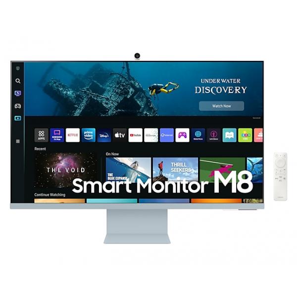 Samsung LS32BM80BUUXXU Monitor PC 81,3 cm [32] 3840 x 2160 Pixel 4K Ultra HD Blu, Bianco (32IN UHD USB-C BLUE SMART MON)