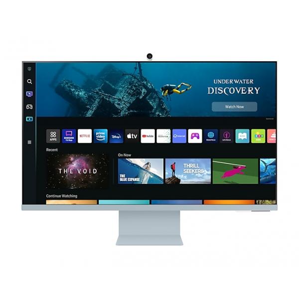 Samsung LS32BM80BUUXXU Monitor PC 81,3 cm [32] 3840 x 2160 Pixel 4K Ultra HD Blu, Bianco (32IN UHD USB-C BLUE SMART MON)