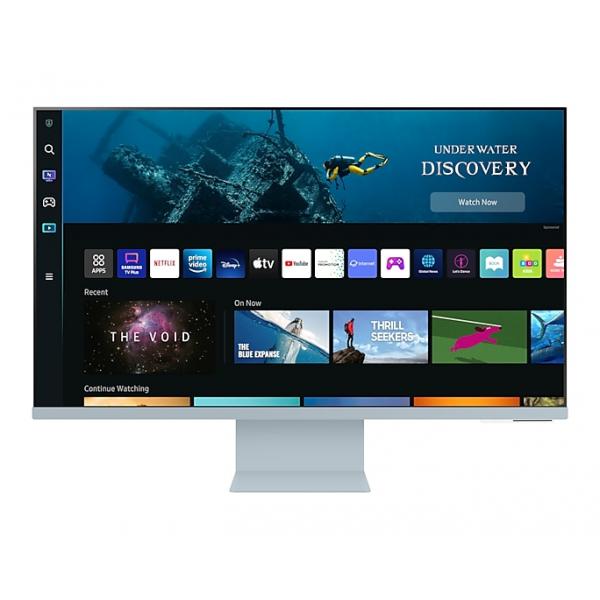 Samsung LS32BM80BUUXXU Monitor PC 81,3 cm [32] 3840 x 2160 Pixel 4K Ultra HD Blu, Bianco (32IN UHD USB-C BLUE SMART MON)