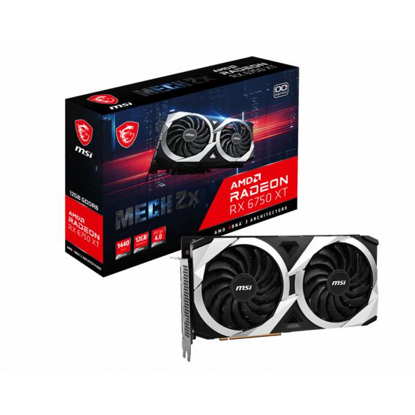 MSI MECH Radeon RX 6750 XT 2X 12G OC AMD 12 GB GDDR6 (GPU AMD RX 675 0XT MECH 2X 12G OC Fan)