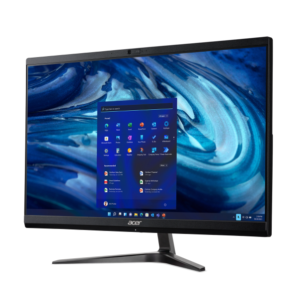 Acer Veriton Z2594G Intel Core i5 i5-1235U 60,5 cm [23.8] 1920 x 1080 Pixel 8 GB DDR4-SDRAM 256 GB SSD PC All-in-one Windows 11 Pro Wi-Fi 6 [802.11ax] Nero, Argento (VERITON Z2594G AIO 23.8IN - I5-1235U 8GB/256GB W11P) - Versione Tedesca