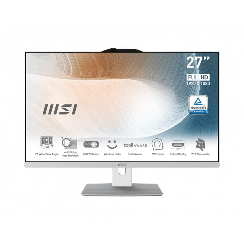 MSI PC AIO 27" WHITE AM272P 12M-416IT i5-1240P 8GB 512GB WIN 11 PRO