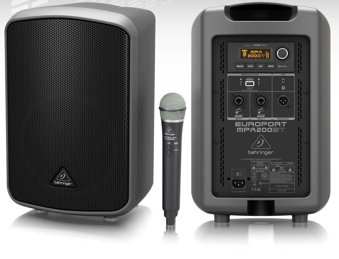 BEHRINGER MPA200BT CASSA ATTIVA + MICROFONO WIRELESS + STREAMING AUDIO BLUETOOTH 200W