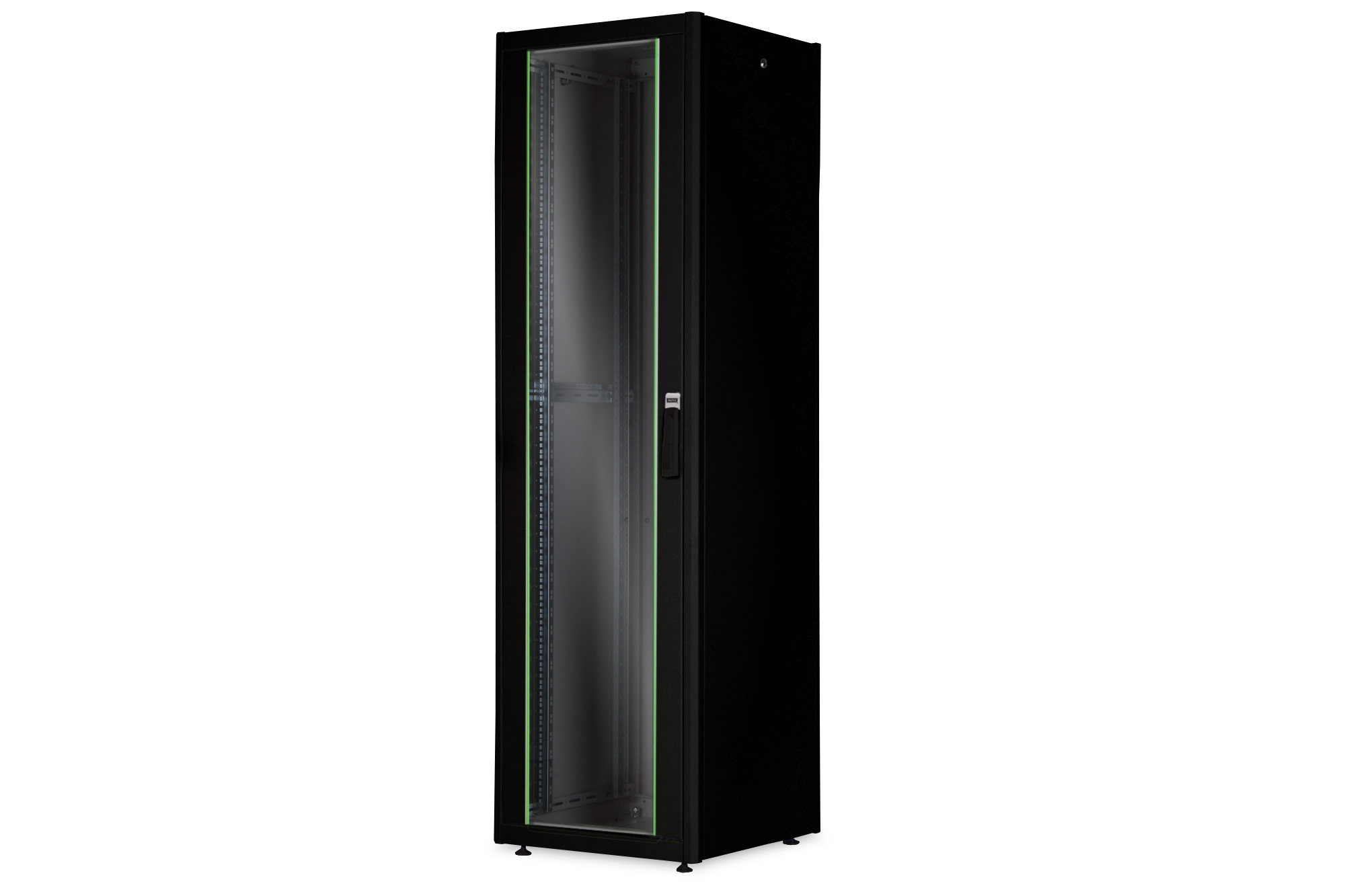 DIGITUS ARMADIO RACK PER RETI 19" 42U PORTA VETRO DISASSEMBLATO DIGITUS NERO