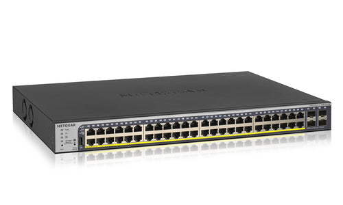 NETGEAR SWITCH 48 PORTE GIGABIT + 4 PORTE SFP, POE+ 380W, IPV4, IPV6, RACK MONTABILE