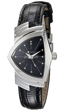 HAMILTON Mod. VENTURA SS BLACK DIAL - BLACK LEATHER STRAP