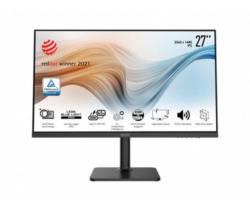 MSI MONITOR 27 LED IPS 16:9 WQHD 4MS, PIVOT, USB-C, DP/HDMI, MULTIMEDIALE