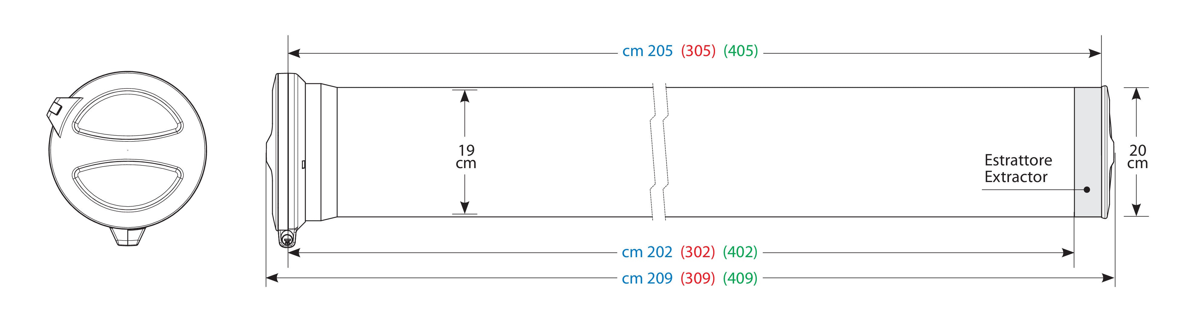 T300, Kargo-Tube, 3 staffe - 305 cm