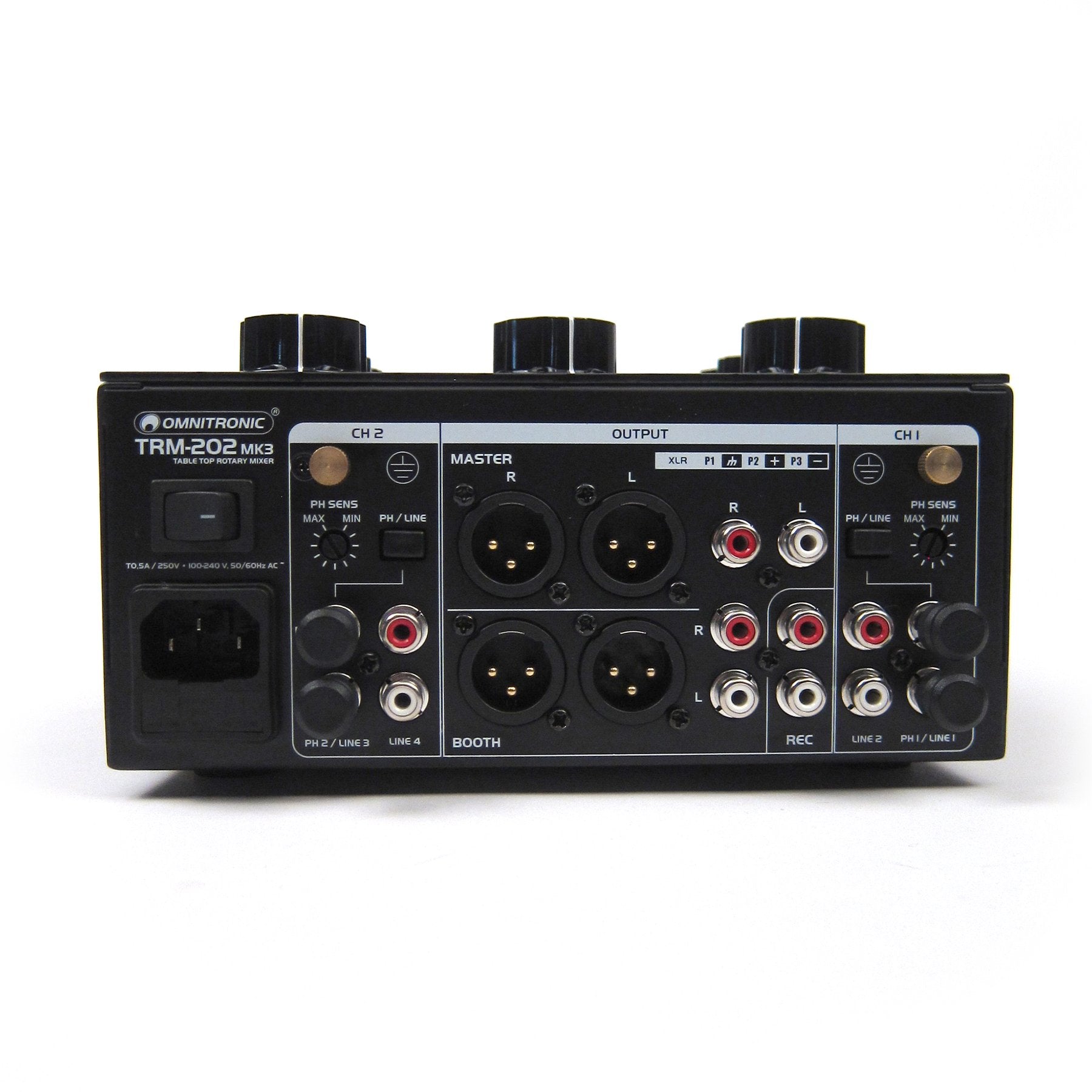 OMNITRONIC TRM202 MK3 MIXER ROTATIVO 2 CANALI PER DJ 2 CANALI