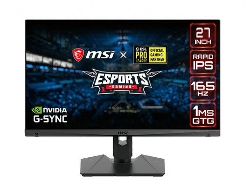 MSI MONITOR 27 LED IPS 16:9 WQHD, 1MS 165HZ, 300 CDM, PIVOT, DP/HDMI