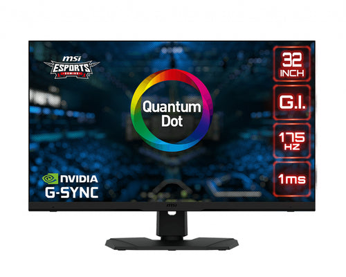 MSI MONITOR 32 LED IPS 16:9 QHD 1MS 175Hz 400 CDM, RGB, QUANTUM DOT, PIVOT, DP/HDMI, MULTI