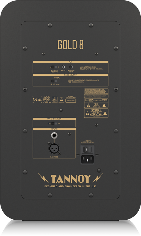 TANNOY GOLD 8 MONITOR DA STUDIO 8" 300 WATT CON TWEETER COASSIALE DA 1"