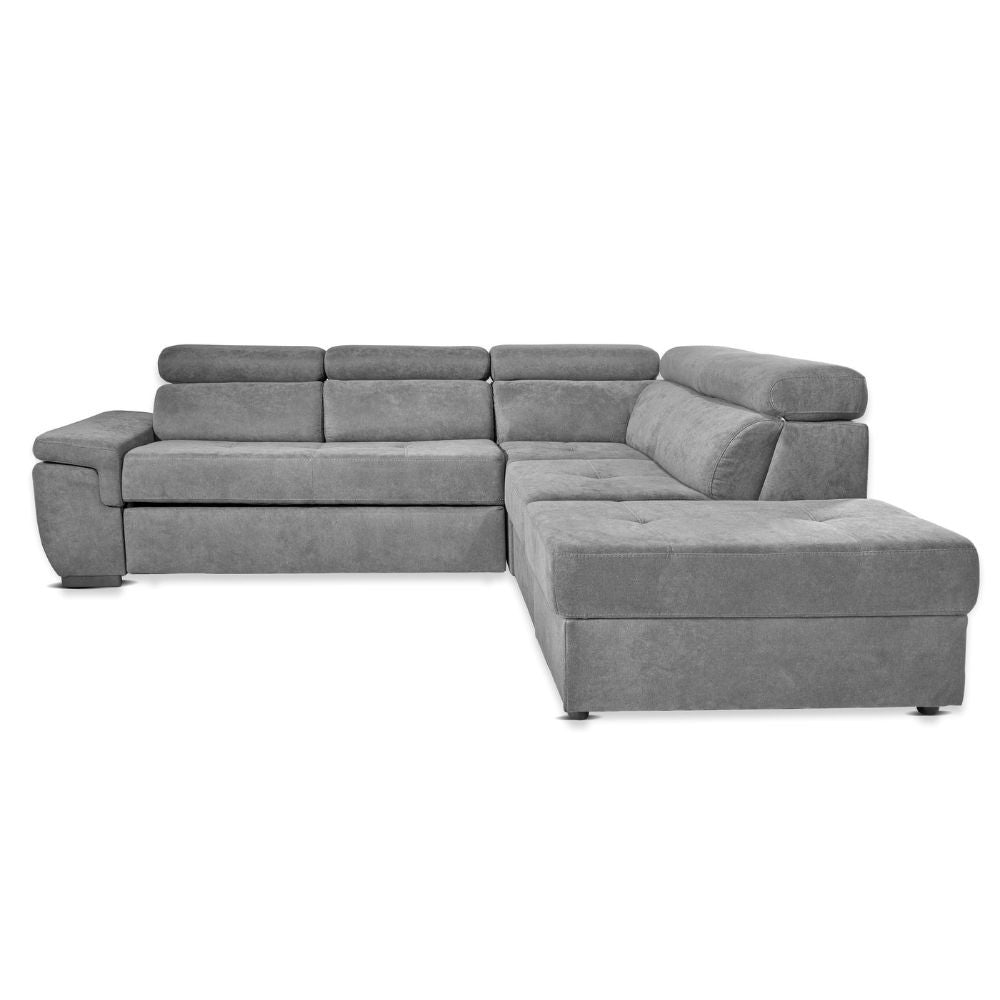 Divano letto Lughen contenitore 5 elementi reversibili colore elephant