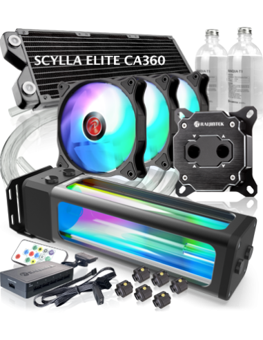 RAIJINTEK DIY KIT SCYLLA ELITE CA360 5V ARGB POMPA+W.BLOCK+RAD.+REFR+FAN+..